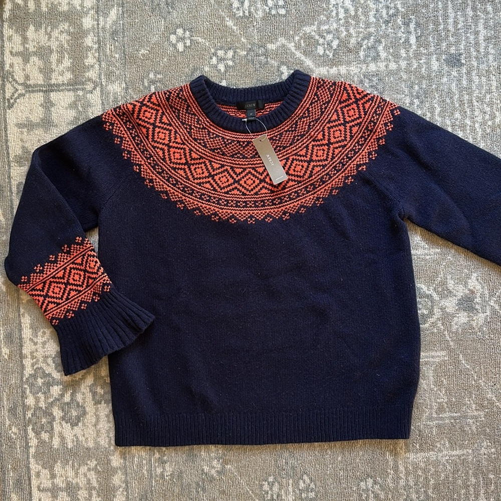 NWT J Crew Nordic Wool Sweater